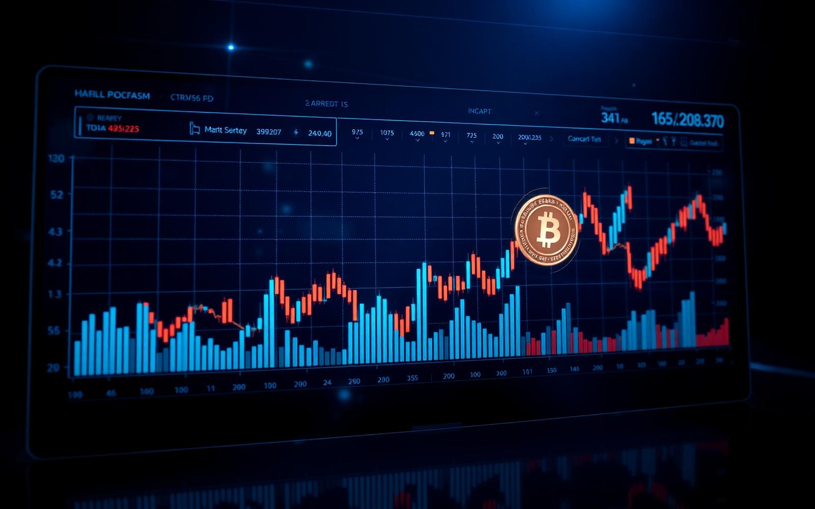 Painel de negociação de criptomoedas da Aureon Capital